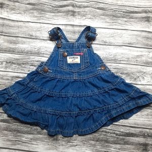 Vintage Oshkosh vestbak jean dress 6 months girls